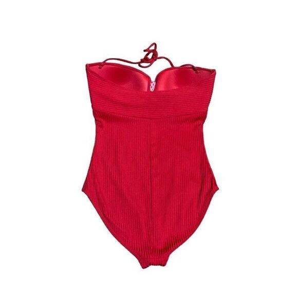 Matilda Jane Poolside Party Red One Piece Swimsuit Size Medium - Picture 2 of 3